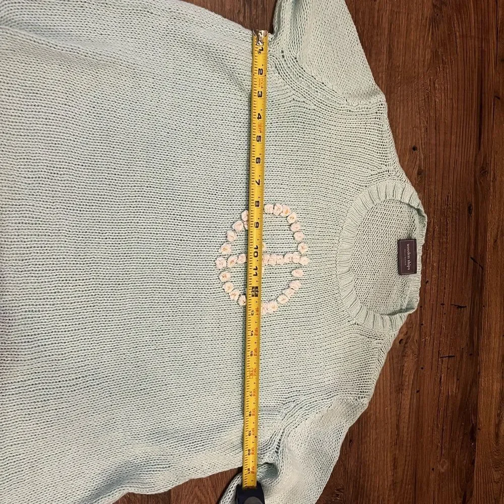 Wooden Ships mint green peace sweater - Picture 9 of 10
